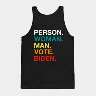 Person Man Woman Vote Biden Tank Top